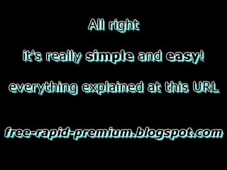 Rapidshare(.com) Premium Account FOR FREE