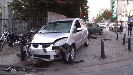 Kazaya karışan LPG'li araç korkuttu