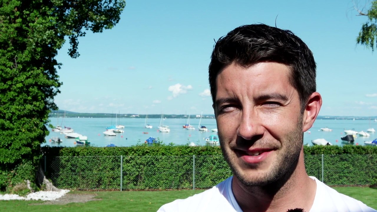 Audi-DTM-Werksfahrer Mike Rockenfeller zu Hause in Landschlacht, Schweiz