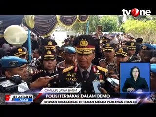 Polisi yang Terbakar saat Demo di Cianjur Meninggal Dunia