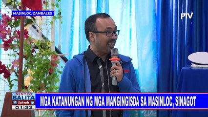 Mga katanungan ng mga mangingisda sa Masinloc, sinagot