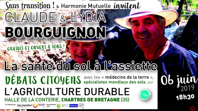Nous, agriculteurs, avons la responsabilité de créer des produits sains pour les consommateurs , Franck Lebreton, membre du CEDAPA, à l'occasion de la conférence de Claude et Lydia Bourguignon le 06 juin