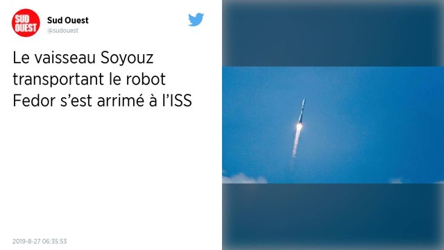 Le vaisseau Soyouz transportant le robot Fedor s’est arrimé à la Station spatiale internationale
