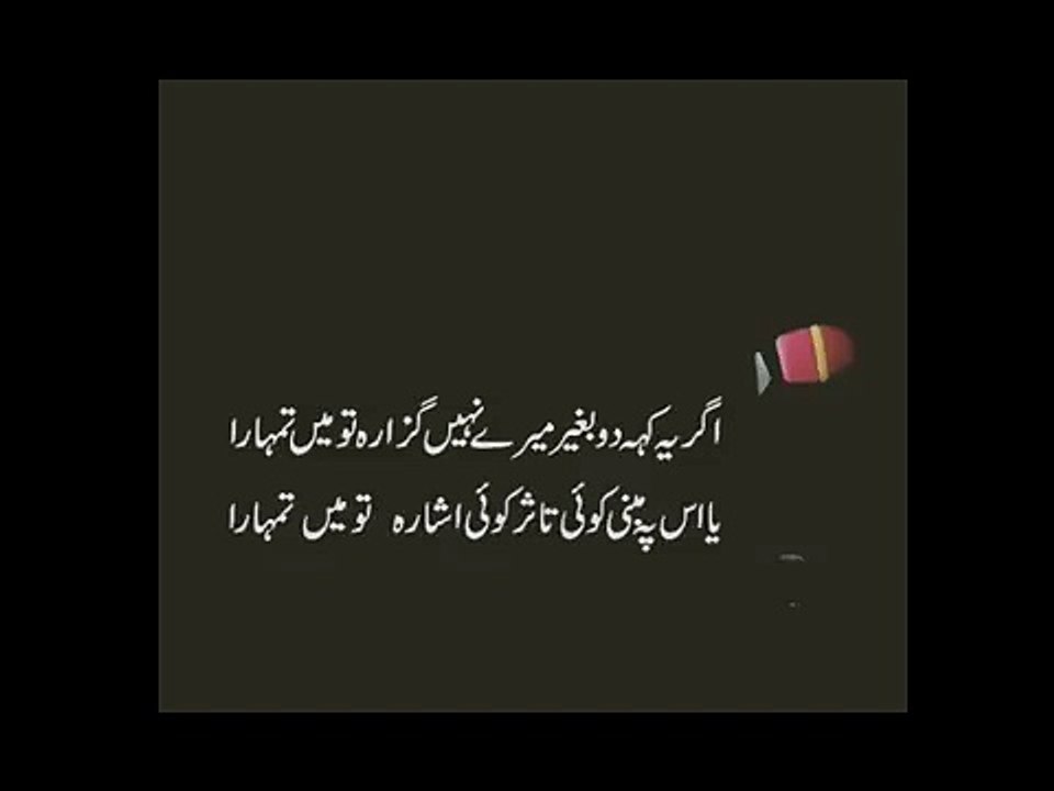 Agar yeh keh do baghair meray nahi guzara... to may tumhara... Aamir Ameer Poetry