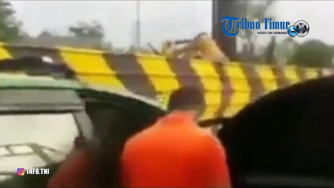 Detik-detik  Anggota Denpom Tangerang Kejar Kendaraan Sipil Karena Memakai Plat Militer
