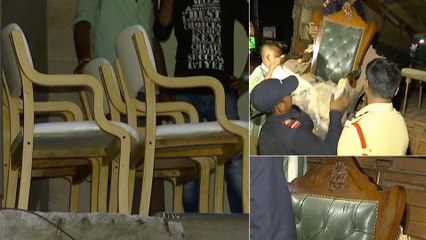 Andhra Pradesh Assembly Furniture recovered from Ex speaker Sivaprasad Rao's son's shop