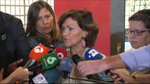 Carmen Calvo avanza que el programa de Gobierno que última Sánchez incluirá propuestas de Podemos