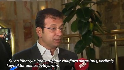 İmamoğlu: Bu kaynakların hepsi artık İstanbulluların