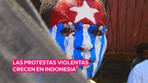 Las protestas violentas aumentan en Indonesia