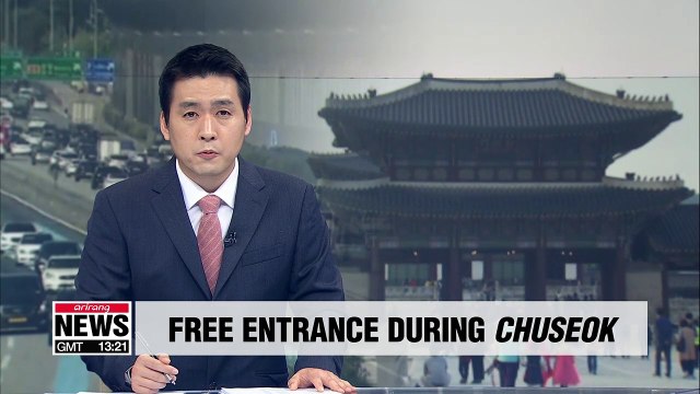 Free admission to palaces and royal tombs, toll-free highways during Chuseok holiday