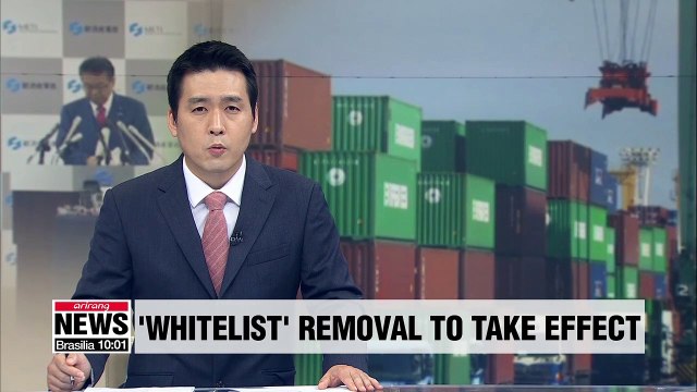 Japan to remove S. Korea from whitelist on Wednesday as planned