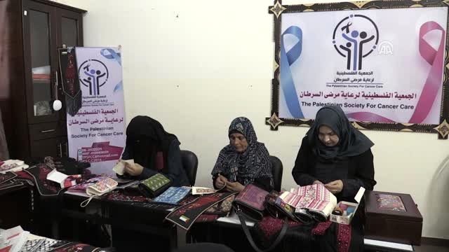 Gazzeli kadınlar nakış yaparak kanseri unutmaya çalışıyor