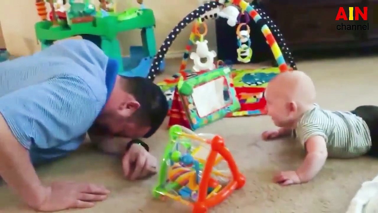 Cutest Baby Mimic Daddy - Funniest Cute Baby Video