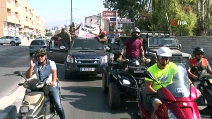 - KKTC’de bazı bölgelere yasak getirilmesi avcıları sokağa döktü- Eylemde resmi hizmet aracı kullanılması tepki çekti