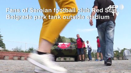 Red Star Belgrade spark controversy with army tank at stadium