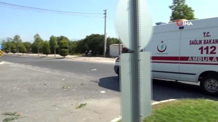 Antalya'da bir iş yerinde tüp patladı, ortalık savaş alanına döndü