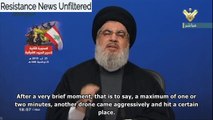 Nasrallah after the attack of Israeli drones in Lebanon: no settler must feel safe