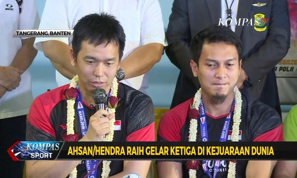 Tiba di Tanah Air, Mohammad Ahsan dan Hendra Setiawan Disambut Meriah