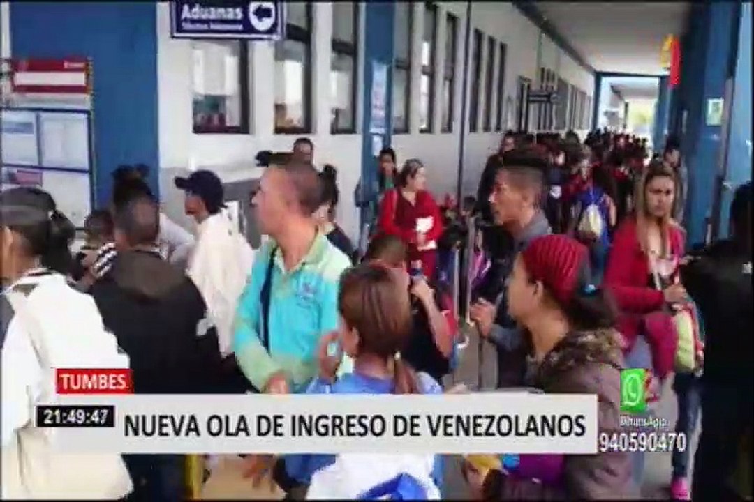 Tumbes: ingreso de venezolanos se habría duplicado tras medidas adoptadas en Ecuador