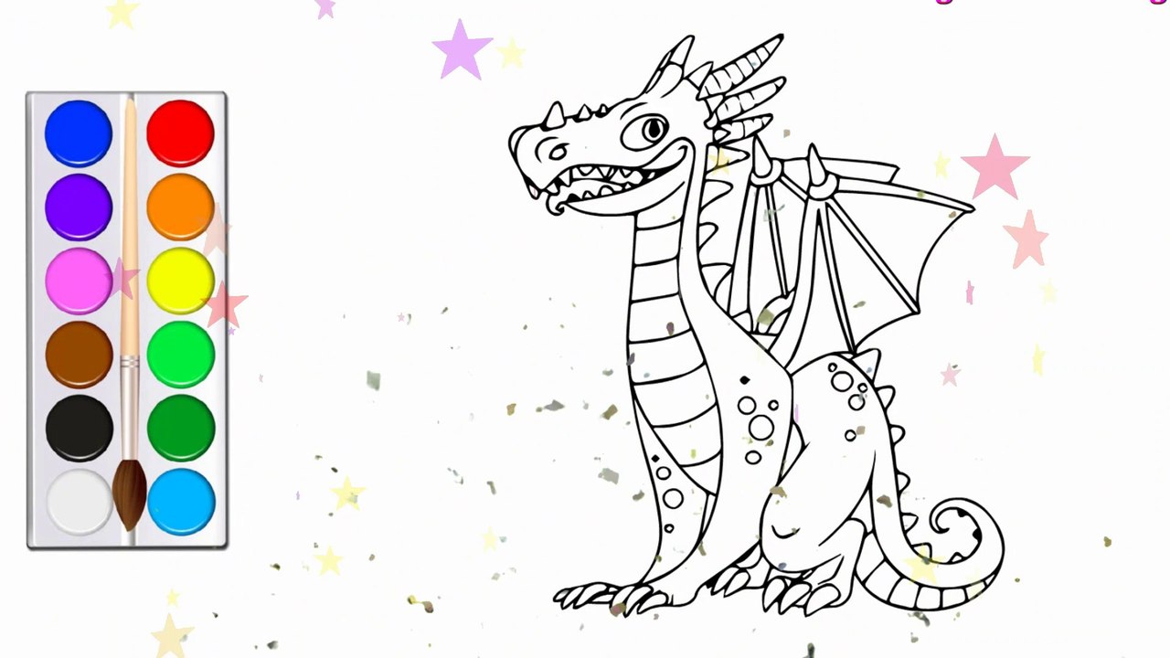 Coloration Dragon Rouge | Peindre pour les jeunes enfants et dessiner pour les enfants