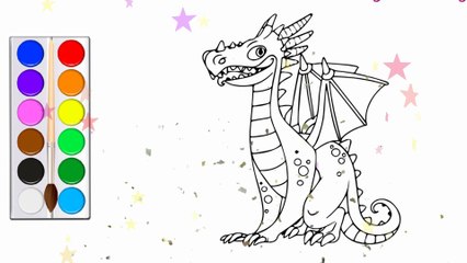 Coloration Dragon Rouge | Peindre pour les jeunes enfants et dessiner pour les enfants