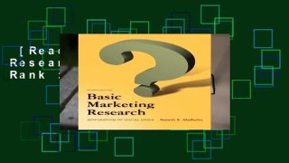[Read] Basic Marketing Research  Best Sellers Rank : #3