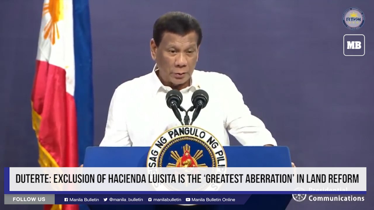 Duterte Exclusion of Hacienda Luisita is the ‘greatest aberration’ in