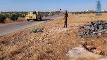 مفخخةتصوير جوي.. لحظة ضرب المفخخة تجمعاً لميليشيا أسد شرق إدلب (فيديو)