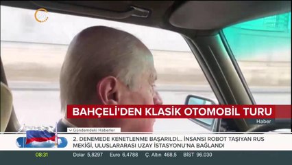 MHP Lideri Bahçeli'den klasik otomobil turu
