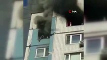 Yangından kaçmaya çalışıp camdan atlayan kadın hayatını kaybetti