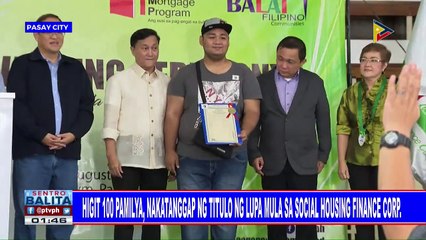 Higit 100 pamilya, nakatanggap ng titulo ng lupa mula sa Social Housing Finance Corp.