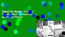 About For Books  A Pilates' Primer: The Millenium Edition by Joseph Pilates