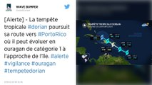 La tempête Dorian se renforce, et se dirige vers Porto Rico et la République dominicaine