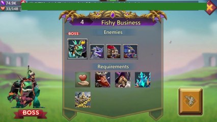 Lords Mobile - Barbaric Journey - Fishy Business - Lowest Castles