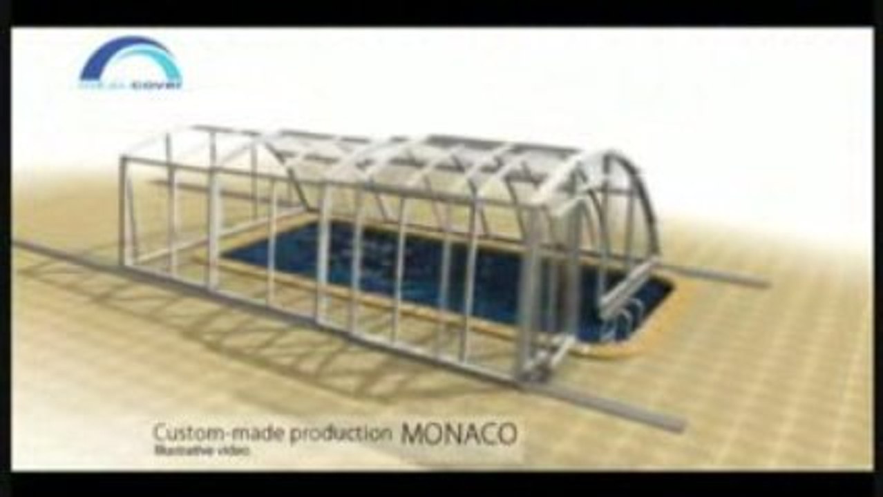 abri piscine telescopique haut  asymetrique