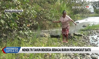 Nenek 70 Tahun Bekerja Sebagai Buruh Pengangkut Batu