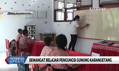 Semangat Belajar Pengungsi Gunung Karangetang