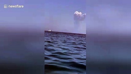 Stromboli volcano erupts sending plume of ash into air