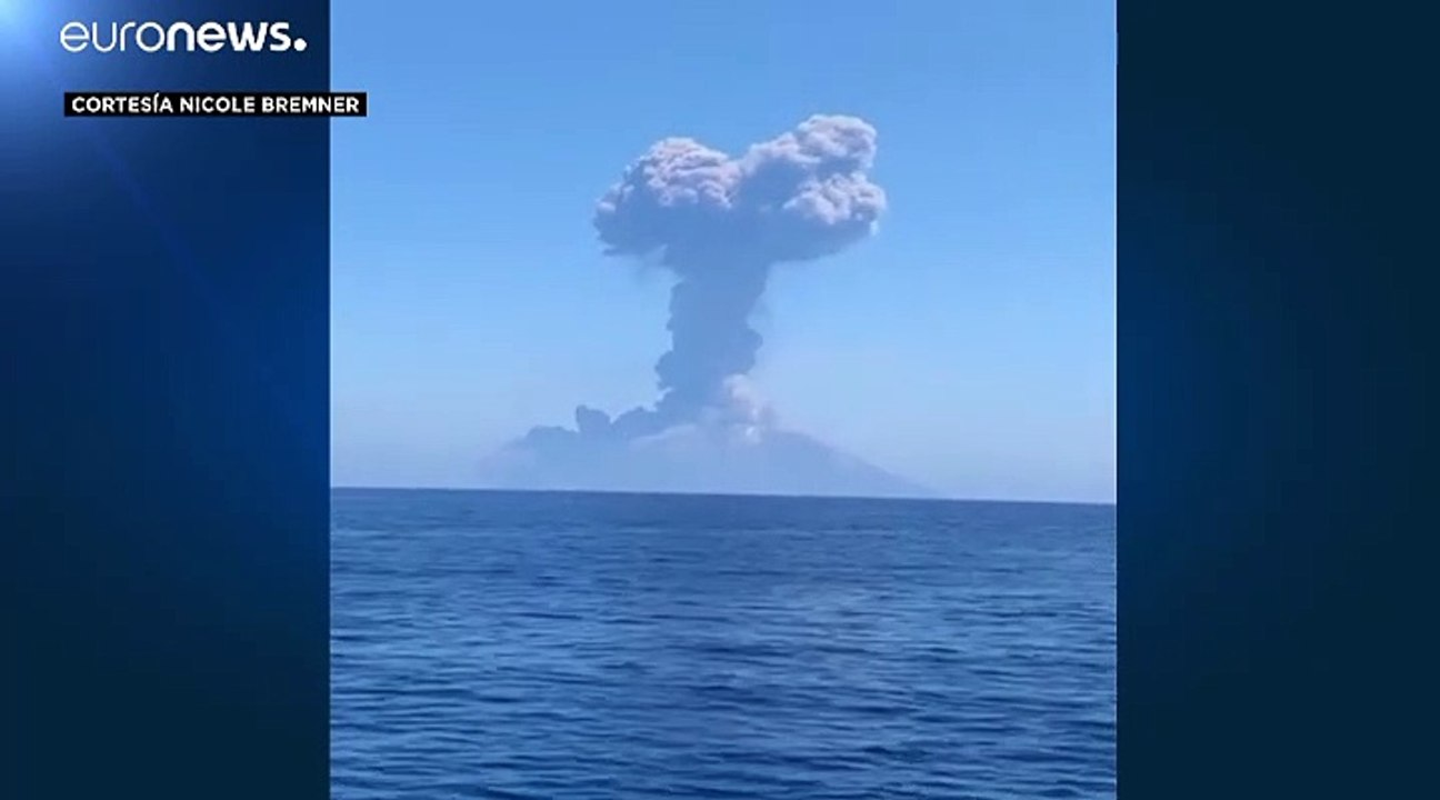 Nueva erupción del volcán Stromboli