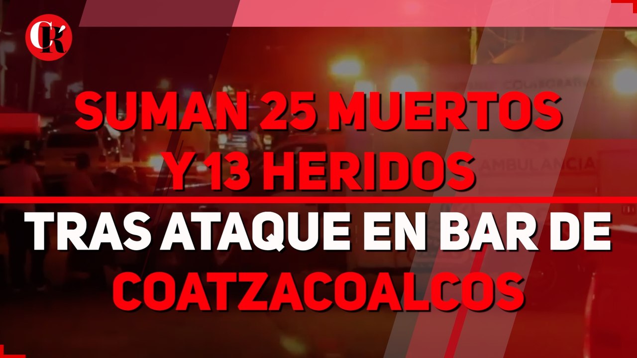 Suman 25 muertos y 13 heridos tras ataque en ba...