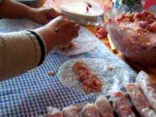 Préparation des nems