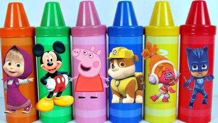 Descargar video: CRAYONS Patrulha Canina PJ Masks Peppa Pig Paw Patrol Brinquedos Surpresas