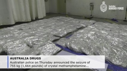 Australian police seize huge meth stash smuggled in from Mexico in cowhides