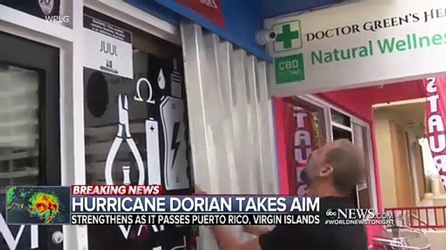 Dorian strengthens to hurricane as it slams Caribbean, may hit Florida as Category 3