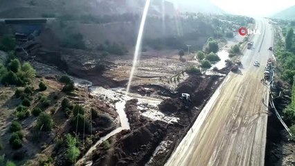 HES patlamasında korkunç manzara gün ağarınca havadan böyle görüntülendi