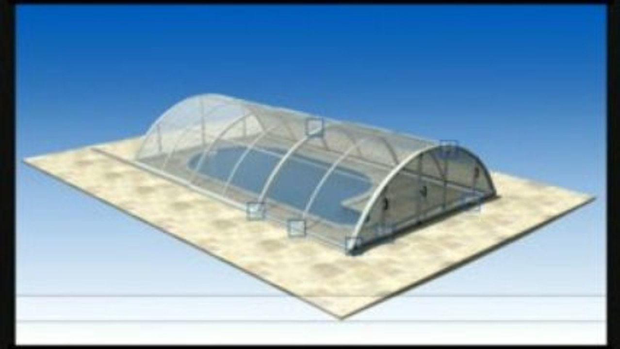 Abri de piscine bas