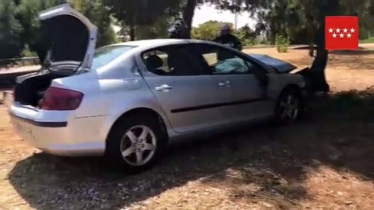 Aparatoso accidente en la localidad madrileña de Las Rozas