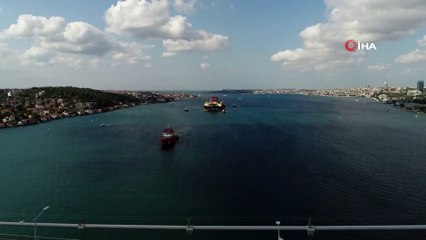 Dev petrol arama platformu 'Scarabeo 9' havadan görüntülendi