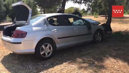 Aparatoso accidente en la localidad madrileña de Las Rozas