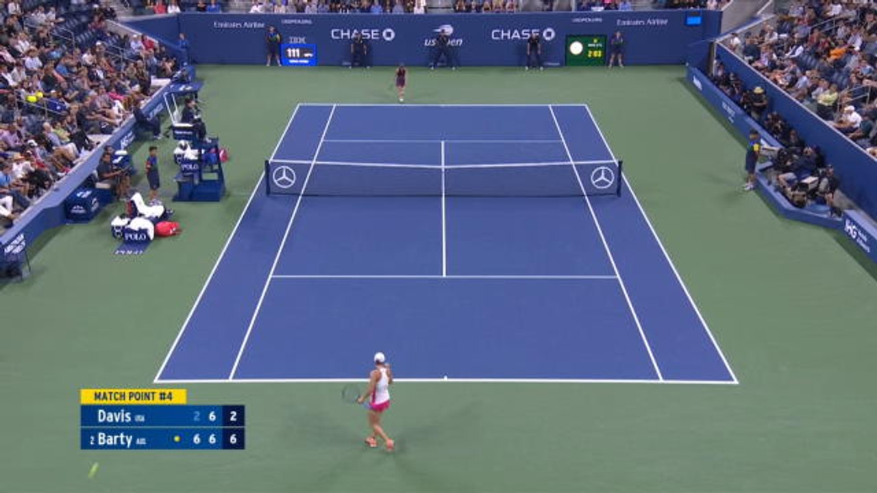 US Open - Barty ne tremble pas contre Davis